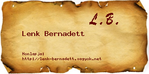 Lenk Bernadett névjegykártya