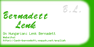 bernadett lenk business card